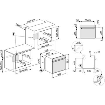 Four encastrable SMEG SF6381X – Image 3