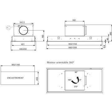 Hotte plafond ROBLIN Plafond INSPIRATION 1000 IN SANS MOTEUR – Image 3