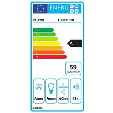 Hotte décorative murale FALCON CONTEMPORAINE AVEC BADGE 110 CM EVAC CRE – Image 2