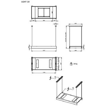 Hotte décorative îlot FALMEC LIGHT2620 – Image 4
