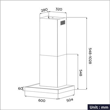 Hotte décorative murale CIARRA CD6102B – Image 7