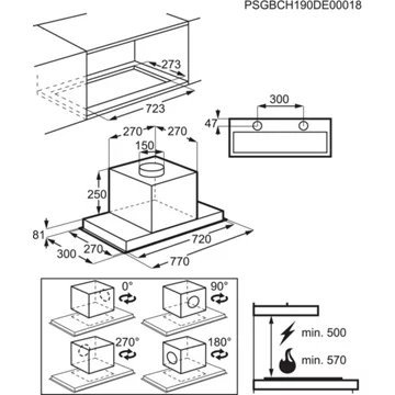 Hotte plafond AEG DGE5861HM – Image 8