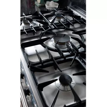 Piano de cuisson gaz FALCON Semi Pro DELUXE 110 BLANC NICKEL BROSSÉ – Image 3