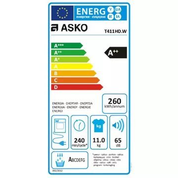 Sèche linge pompe à chaleur ASKO T411HD.W – Image 5