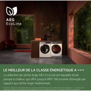 Sèche linge pompe à chaleur AEG TR95A3B6BW – Image 10