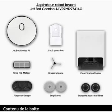 Robot Aspirateur Laveur SAMSUNG Jet Bot Combo AI VR7MD97A14G – Image 3