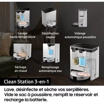 Robot Aspirateur Laveur SAMSUNG Jet Bot Combo AI VR7MD97A14G – Image 4